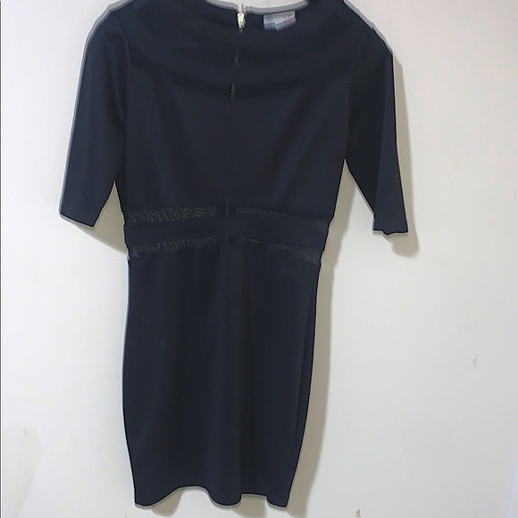 GB Girls Black Sheath Mini Dress Bateau Neck 3/4 Sleeve - Picture 1 of 5
